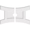 Ekena Millwork Haven Architectural Grade PVC Ceiling Medallion, 28"W x 18 5/8"H x 3"ID x 6"C x 1"P, Two-Piece CMP28X18HN2-03000 - alternate 1
